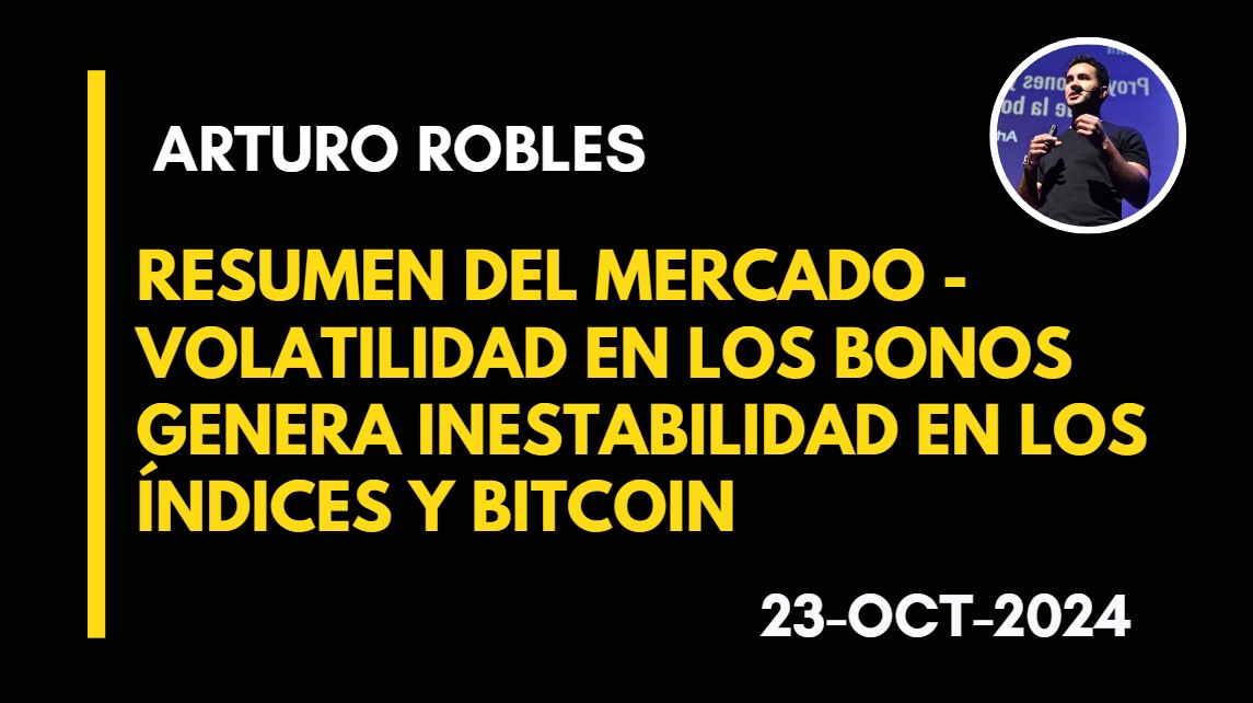 RESUMEN DEL MERCADO – VOLATILIDAD EN LOS BONOS GENERA INESTABILIDAD EN LOS ÍNDICES Y BITCOIN – ARTURO ROBLES